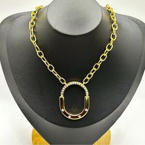 Elegant 18 carat Gold plated Necklace with Crystal Accents